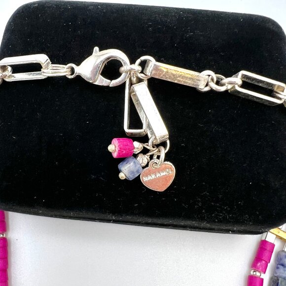 Nakamol Natural Gemstone Multi-Strand Necklace Stunning - Picture 12 of 15